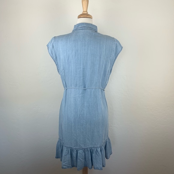 BB Dakota Sway Chambray Shirtdress Blue Sz. Medium - Picture 4 of 7